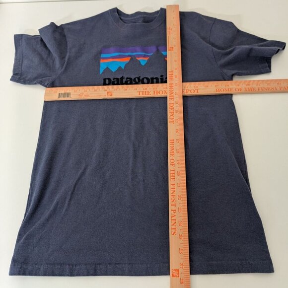 Patagonia Graphic T Shirt Mens Size Small Blue Outdoor Short Sleeve Crew Neck - Picture 8 of 10